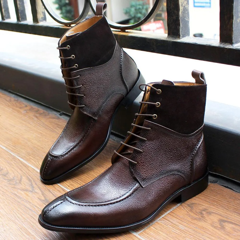 Men's Luxury High Top Genuine Leather Western Boot