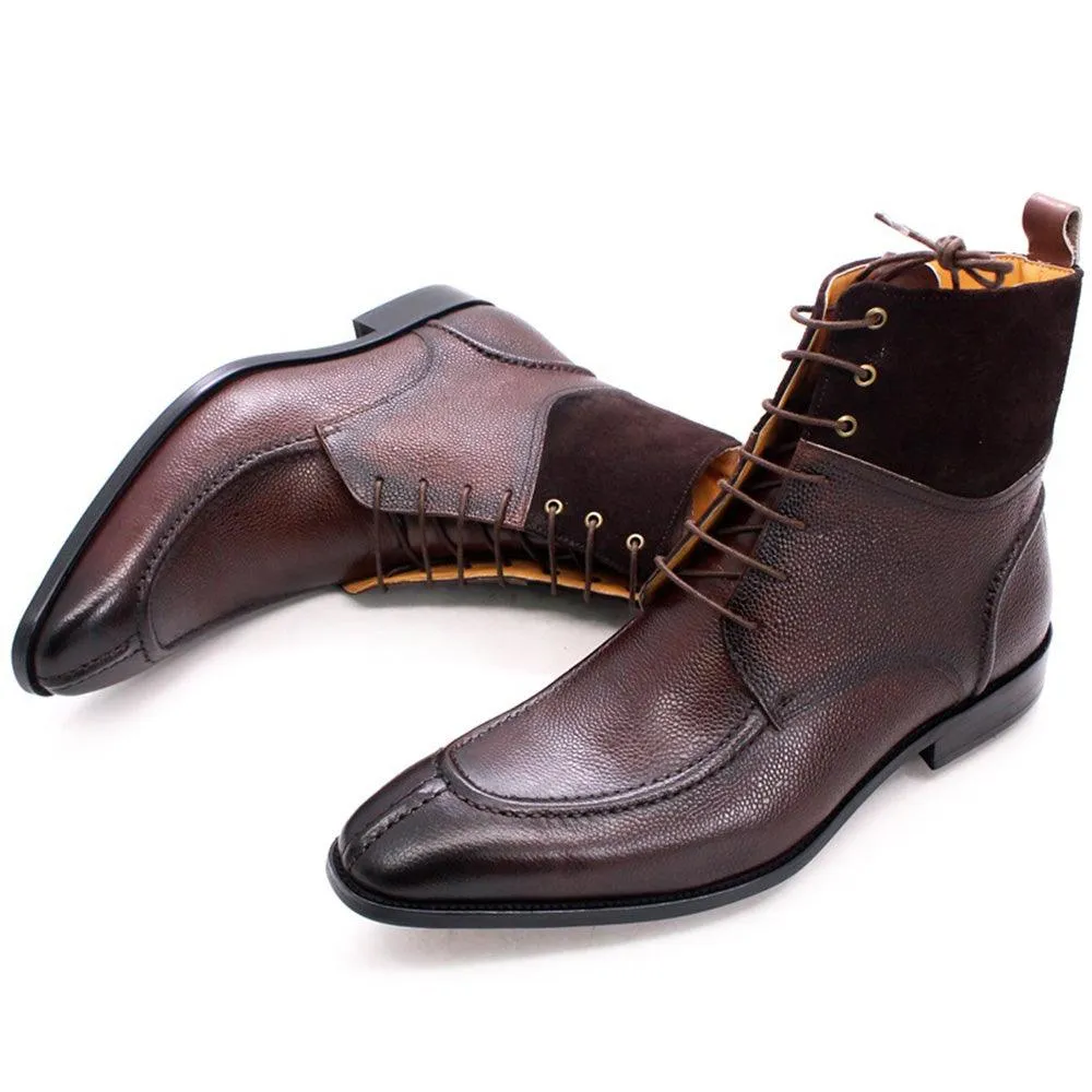 Men's Luxury High Top Genuine Leather Western Boot