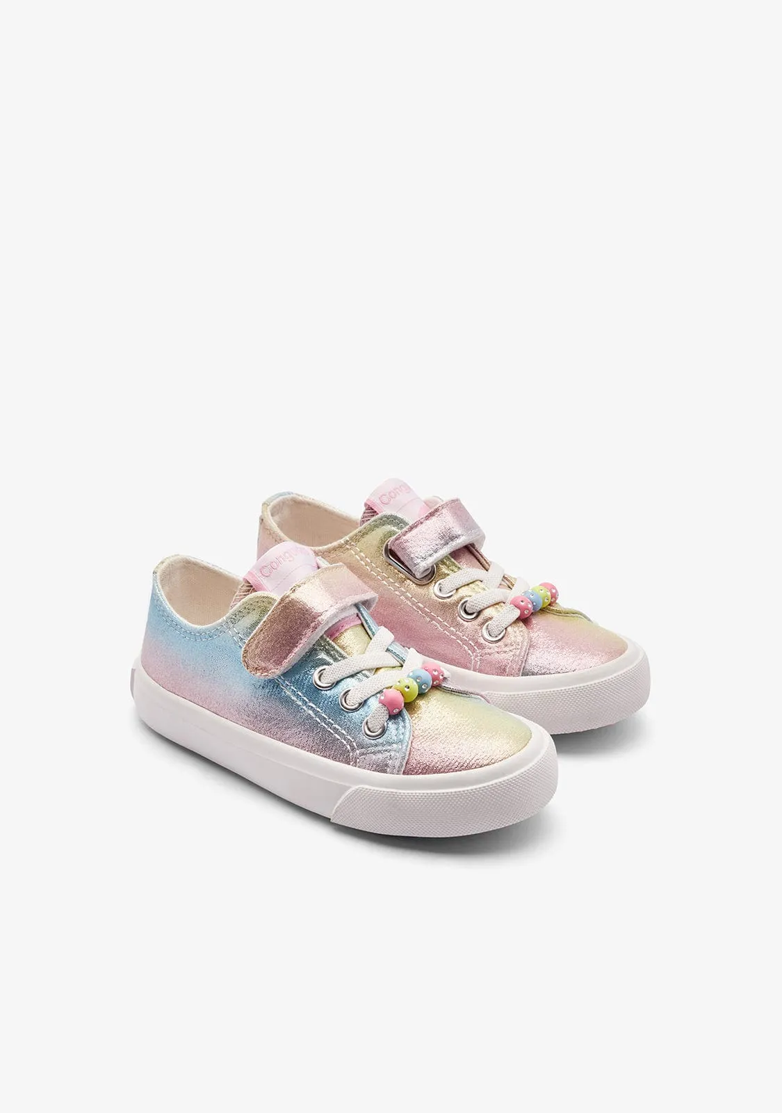 Multi Rainbow Glitter Sneakers