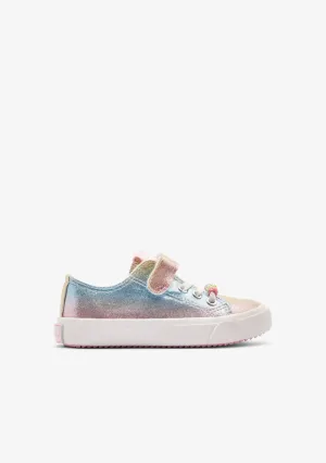Multi Rainbow Glitter Sneakers