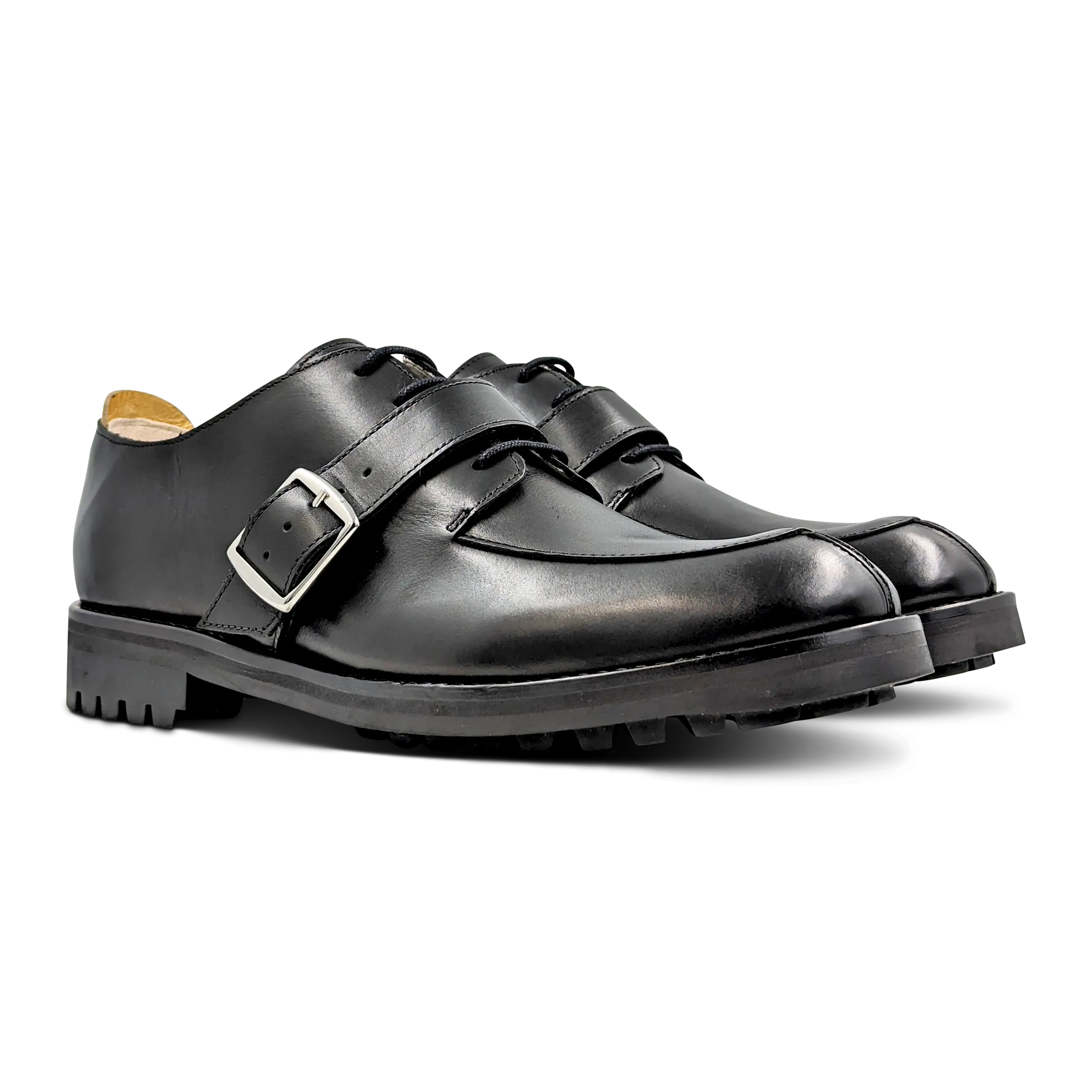 Overstrap Shoe in Black