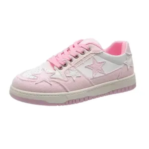 Pink Sneakers | Trendy Star Teen Shoes