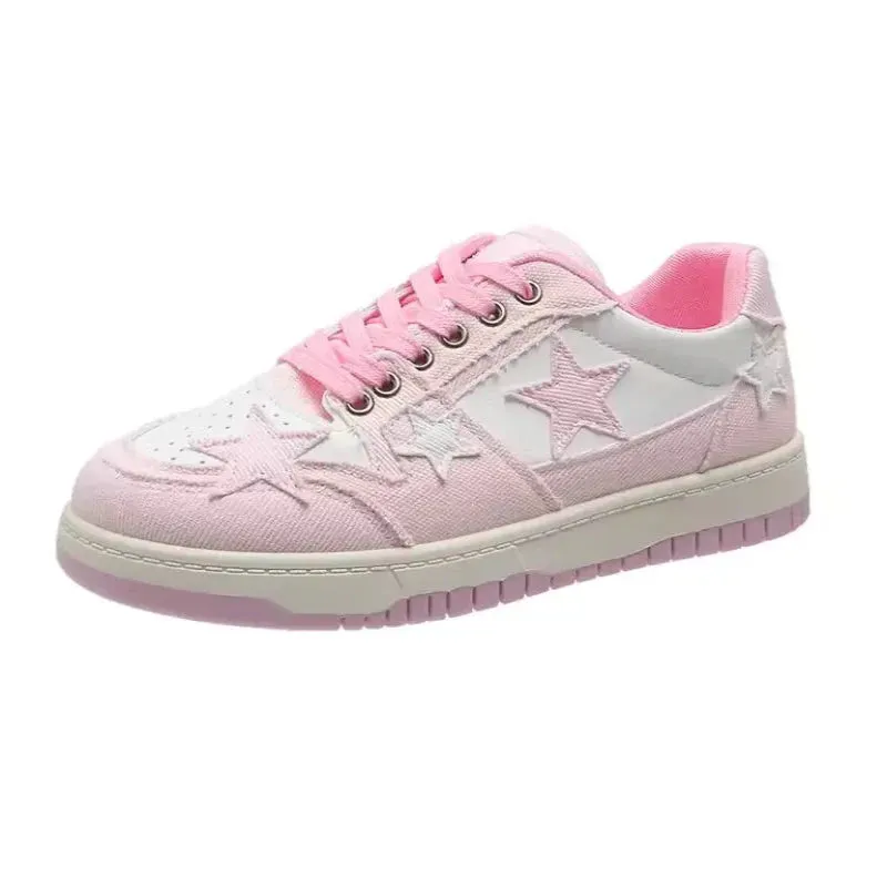 Pink Sneakers | Trendy Star Teen Shoes