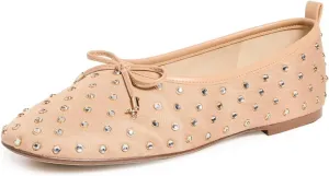 Sam Edelman Ari Beechwood Gem Slip On Pointed Toe Flexible Ballet Flats