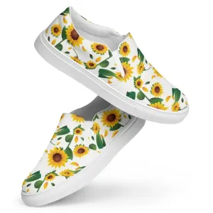 Sunflower Canvas Shoes Women Slip on Yellow Sunflowers