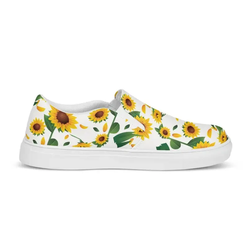 Sunflower Canvas Shoes Women Slip on Yellow Sunflowers