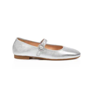 Sylvie: Silver Leather Mary Jane