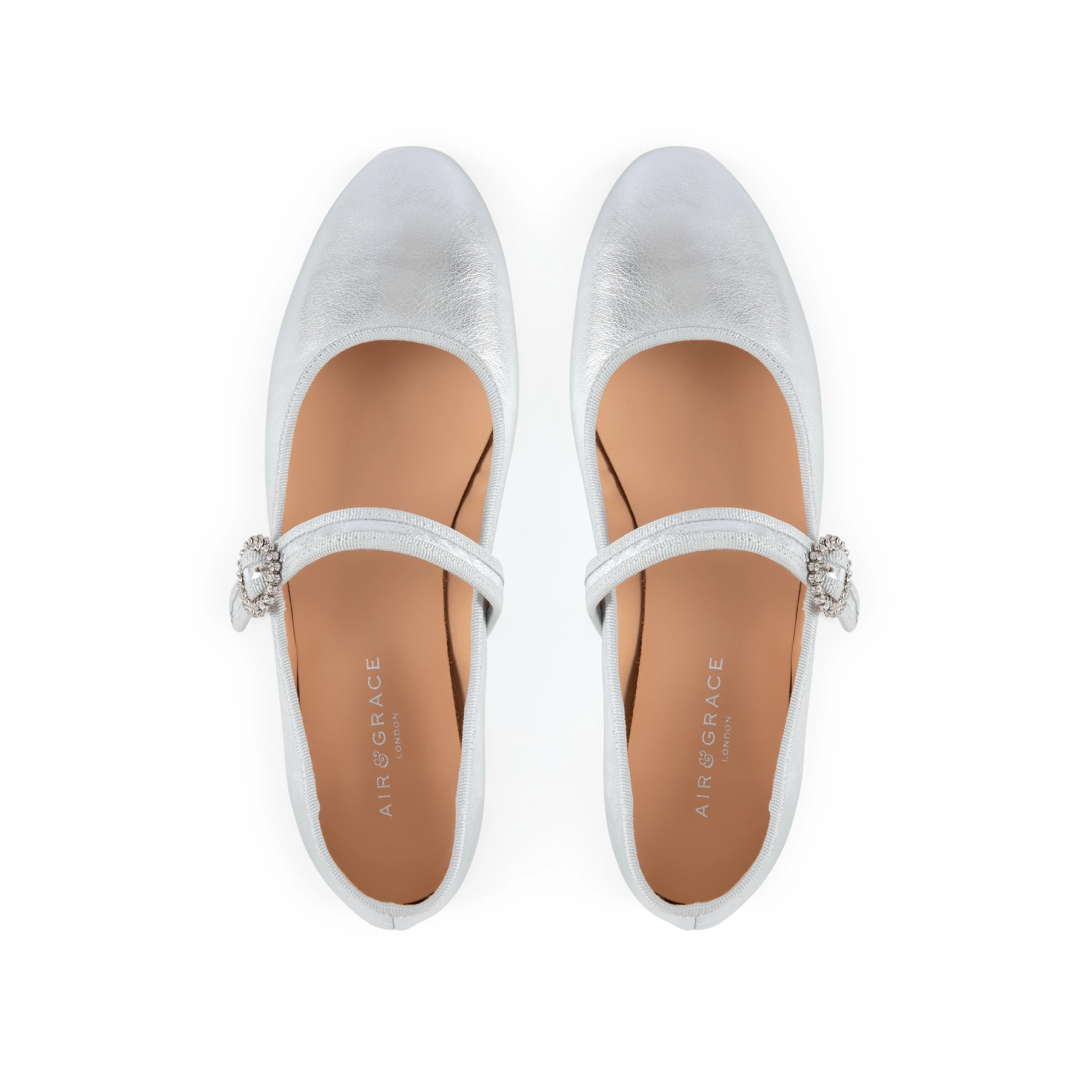 Sylvie: Silver Leather Mary Jane