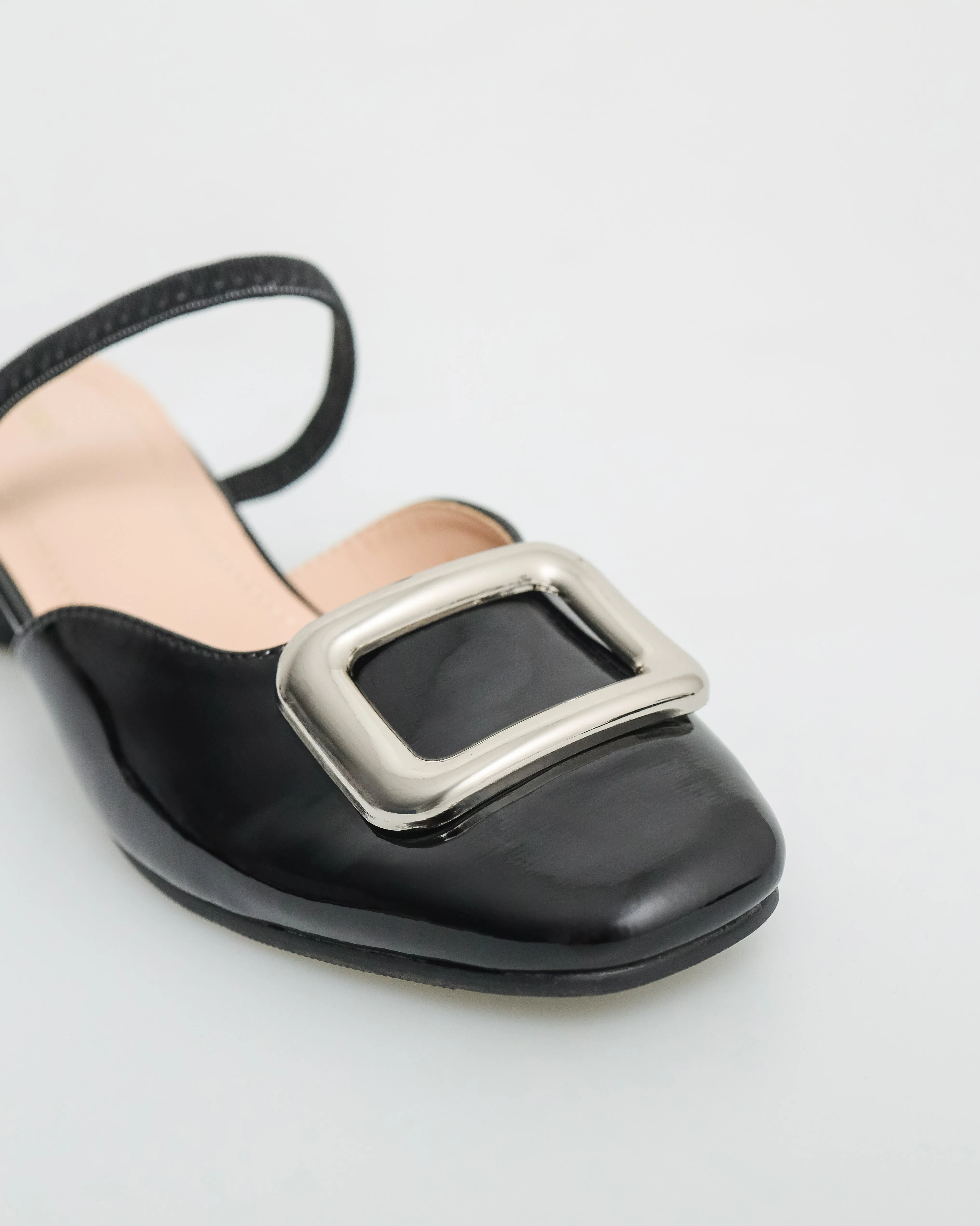 Tomaz NN278 Ladies Square Emblem Strappy Low Heels