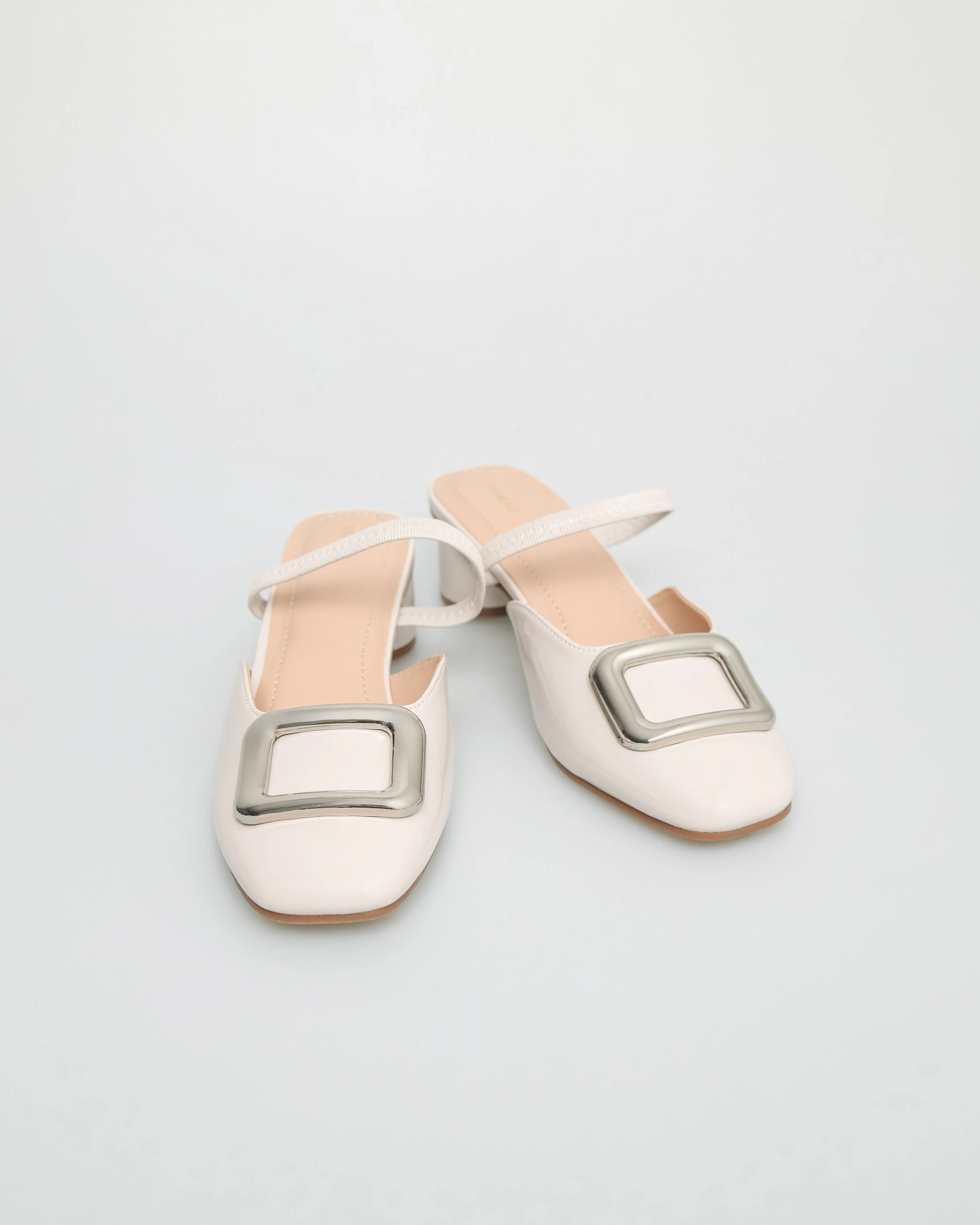 Tomaz NN278 Ladies Square Emblem Strappy Low Heels
