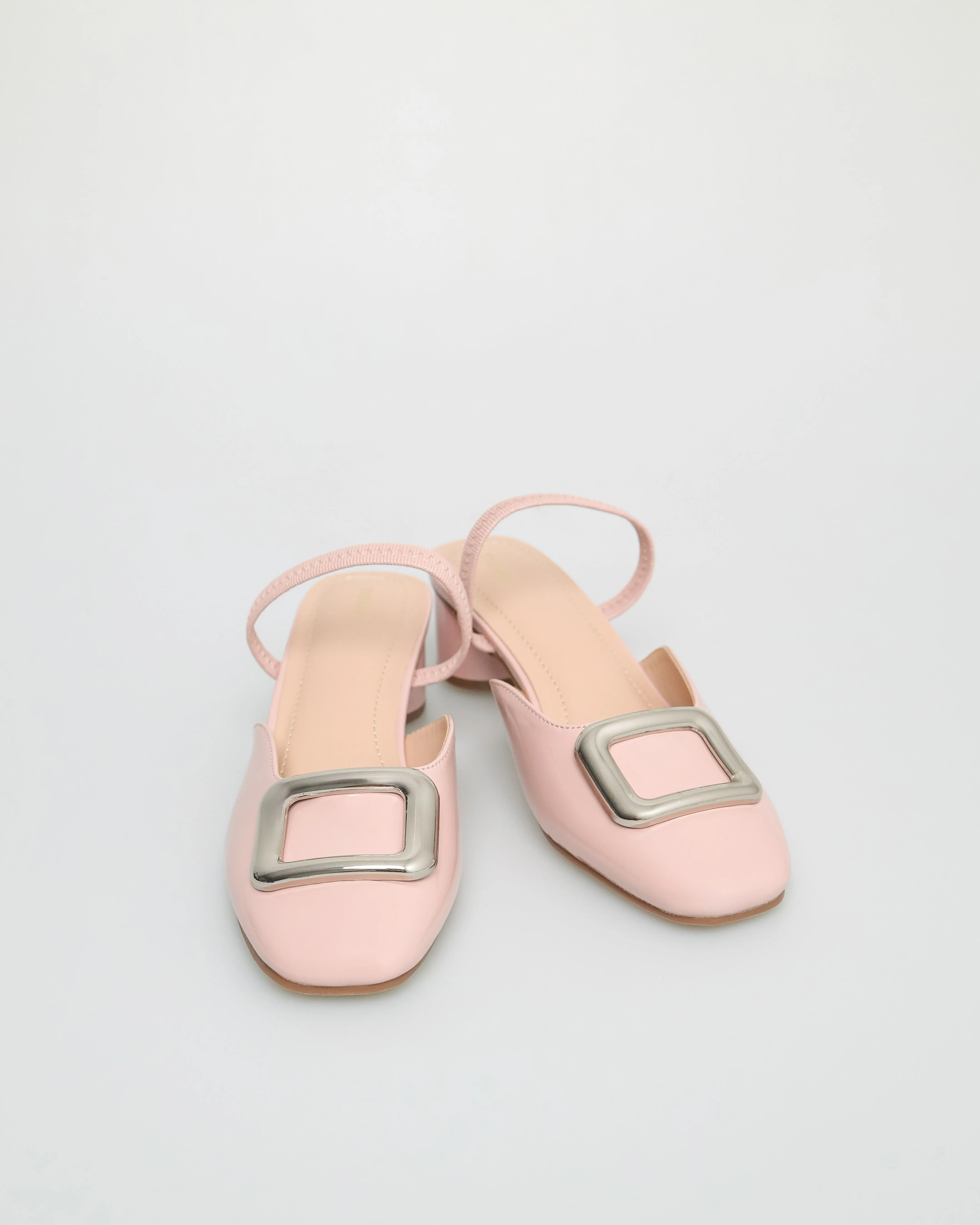 Tomaz NN278 Ladies Square Emblem Strappy Low Heels