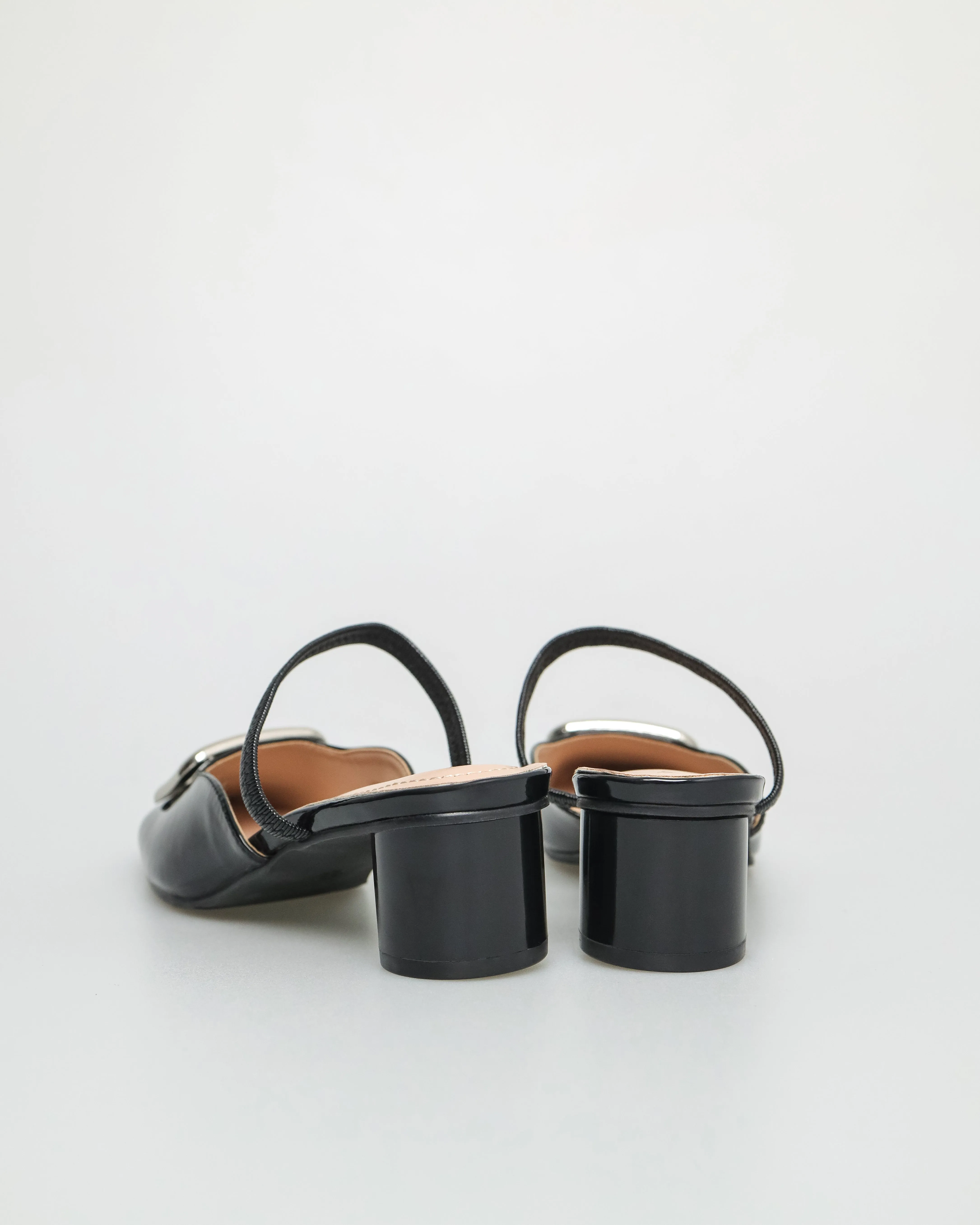Tomaz NN278 Ladies Square Emblem Strappy Low Heels