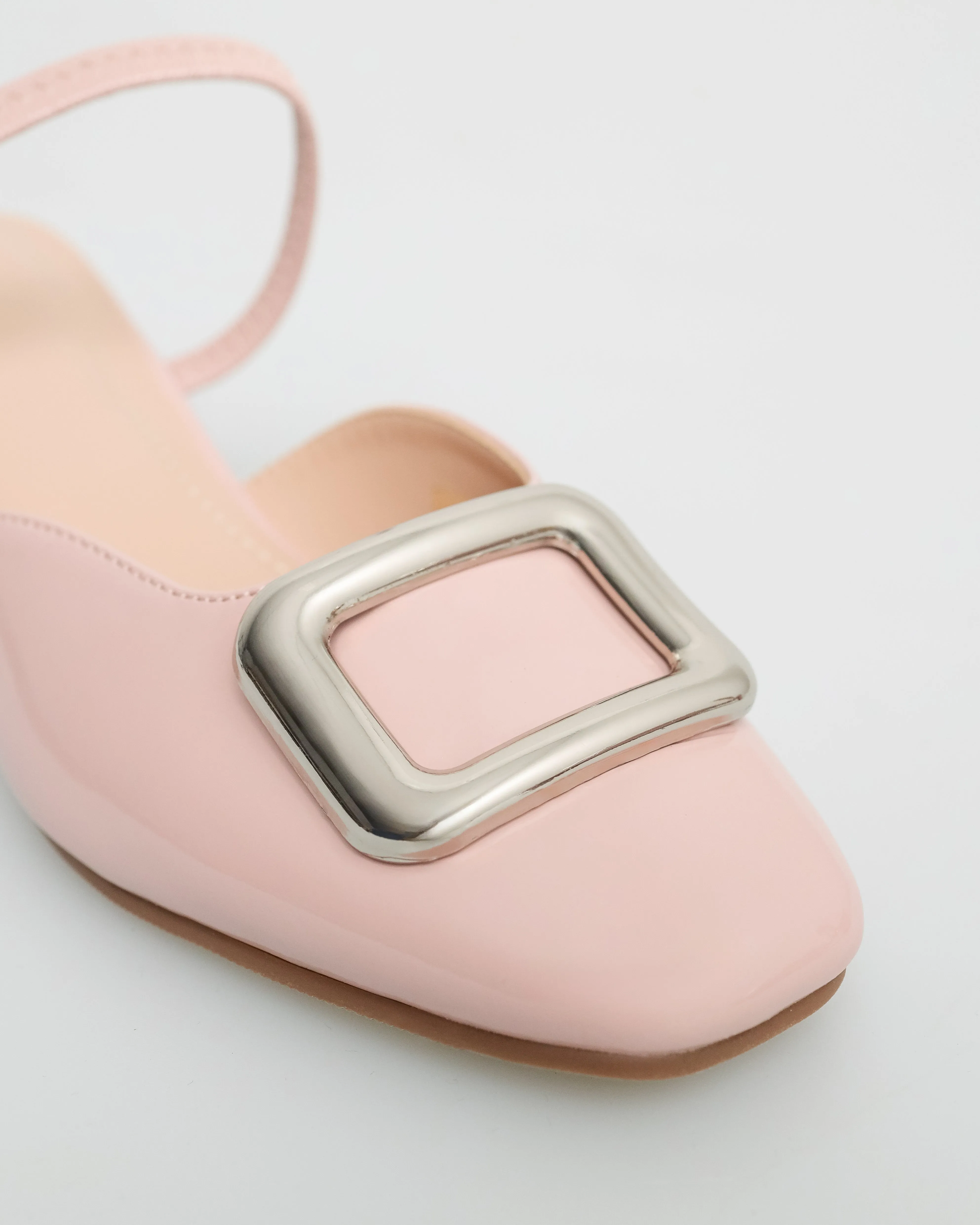 Tomaz NN278 Ladies Square Emblem Strappy Low Heels