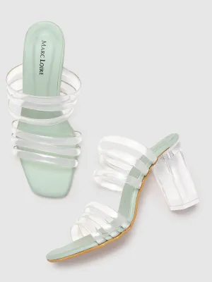 Tranparent Block Heels