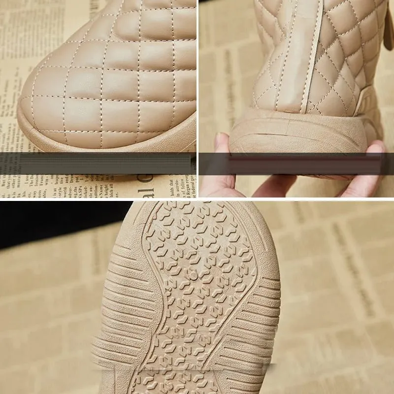 Winter Thick Sole Plush Insulated Cotton Shoes Anti Slip Snow Boots Women's