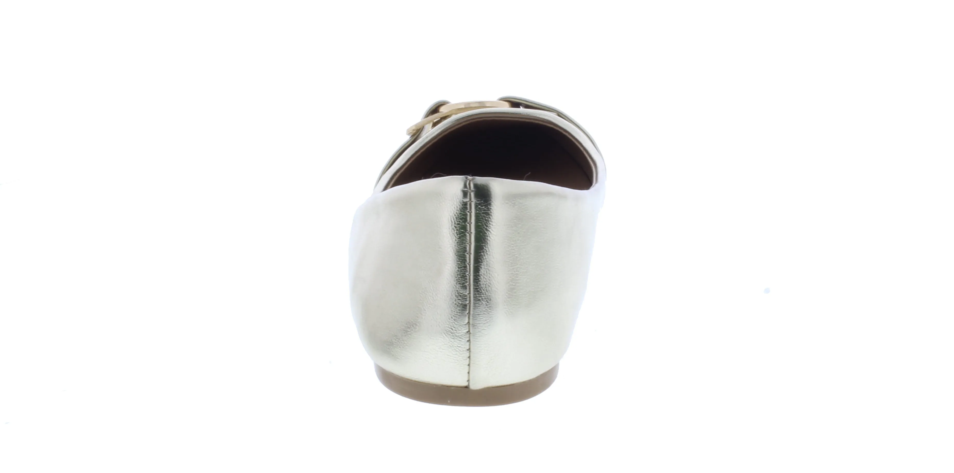 Women Faux Leather Ballerina with Buckle