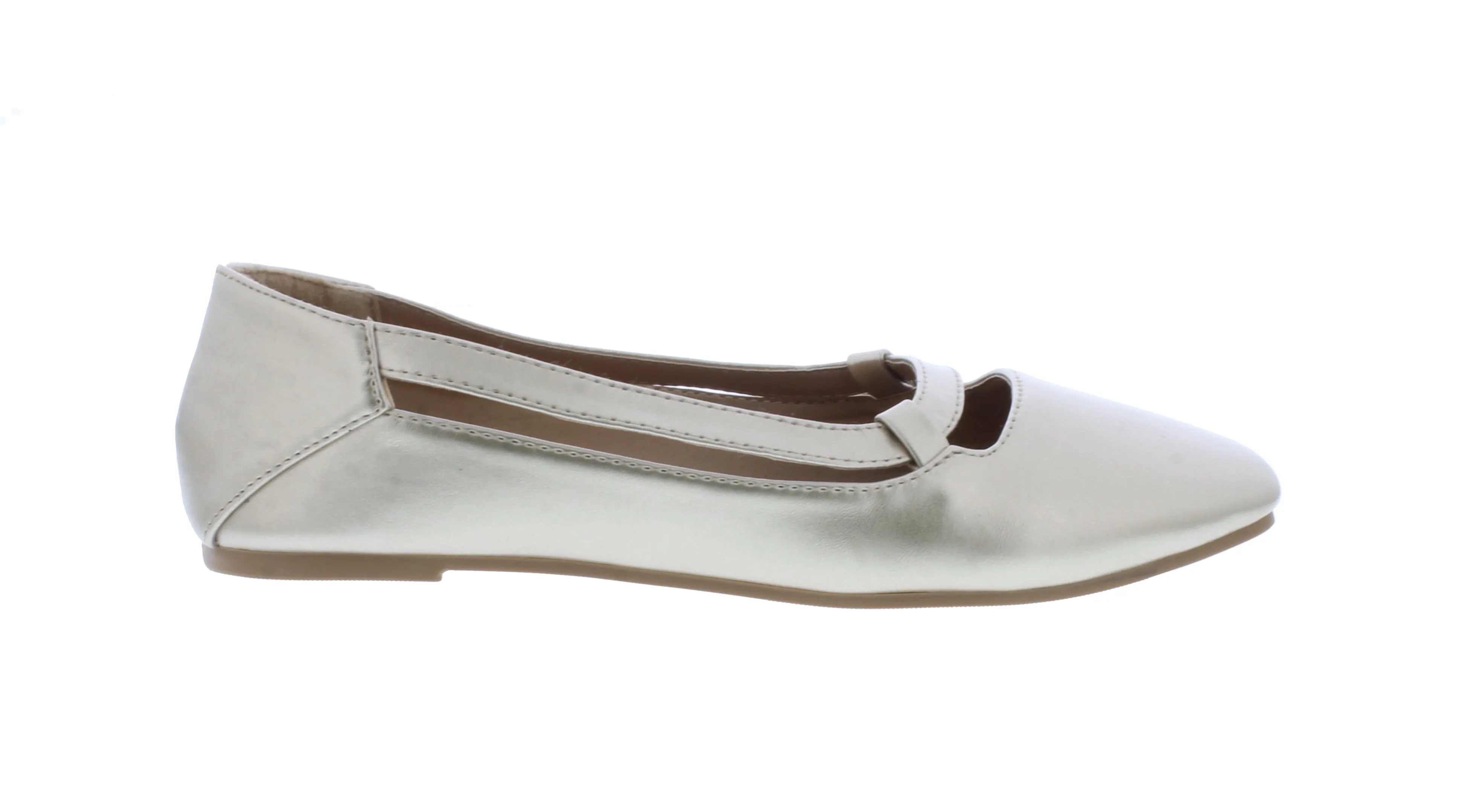 Women Faux Leather Flat Tip Ballerina