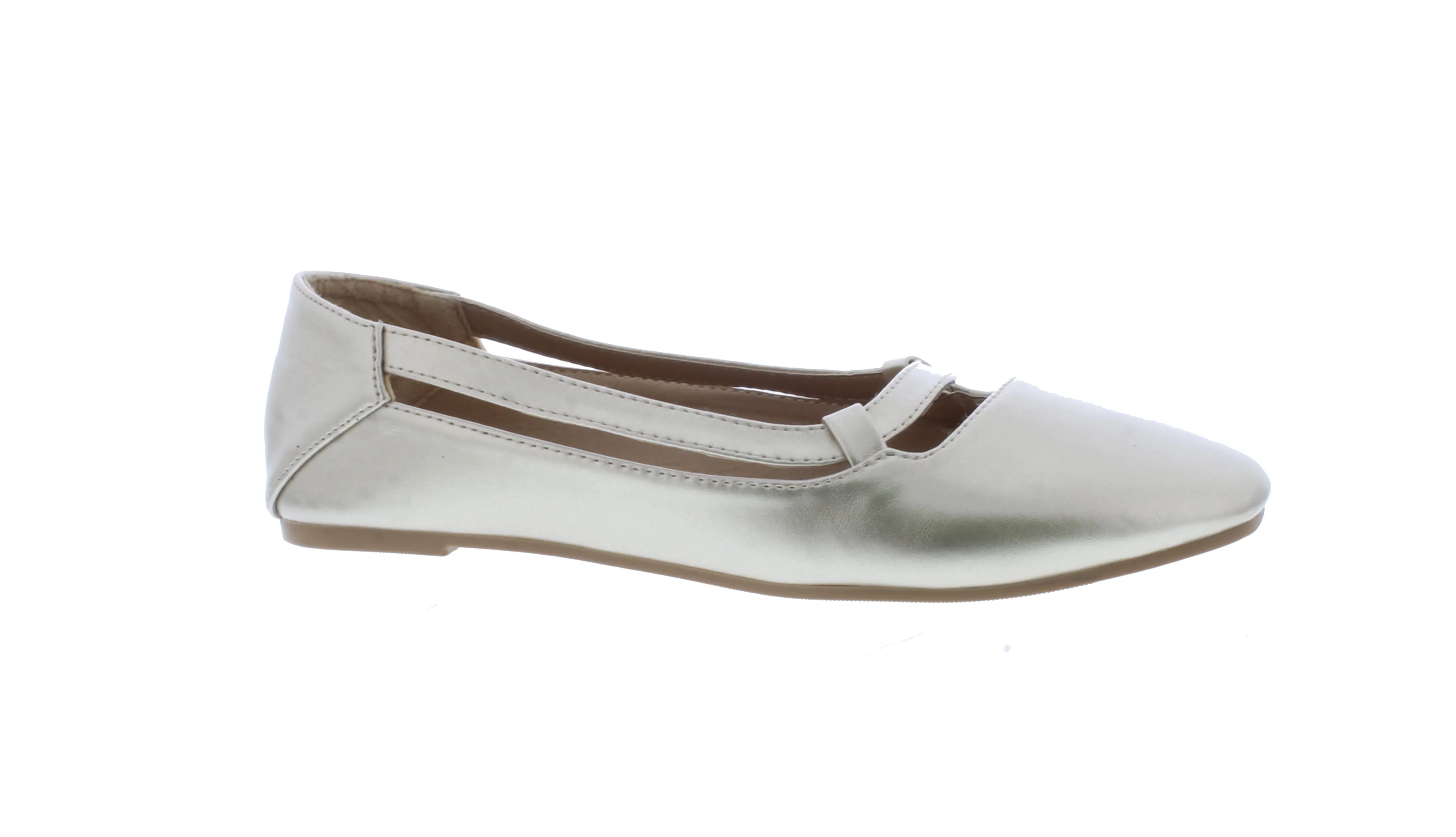 Women Faux Leather Flat Tip Ballerina