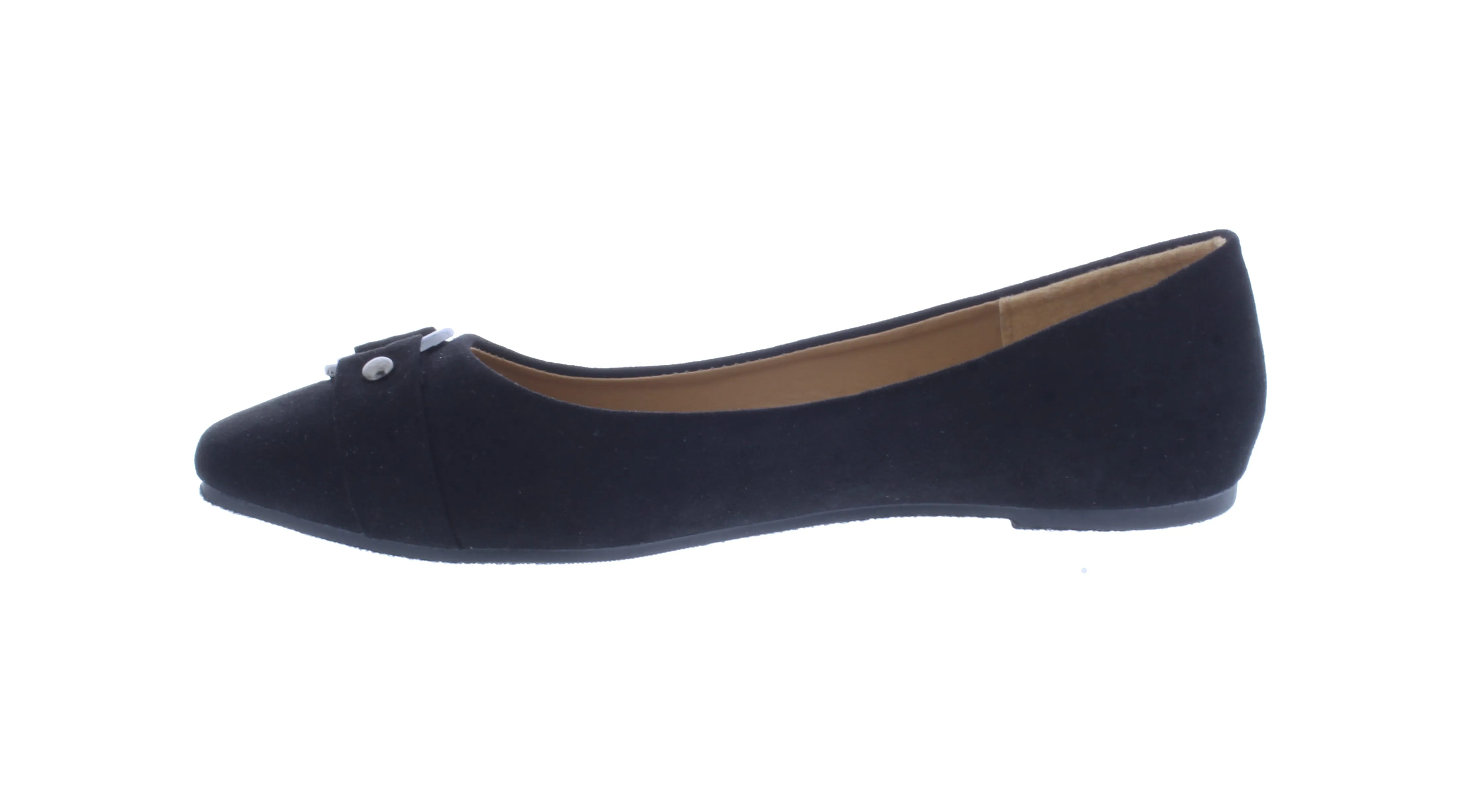 Women Microfiber Ballerina with Buckle