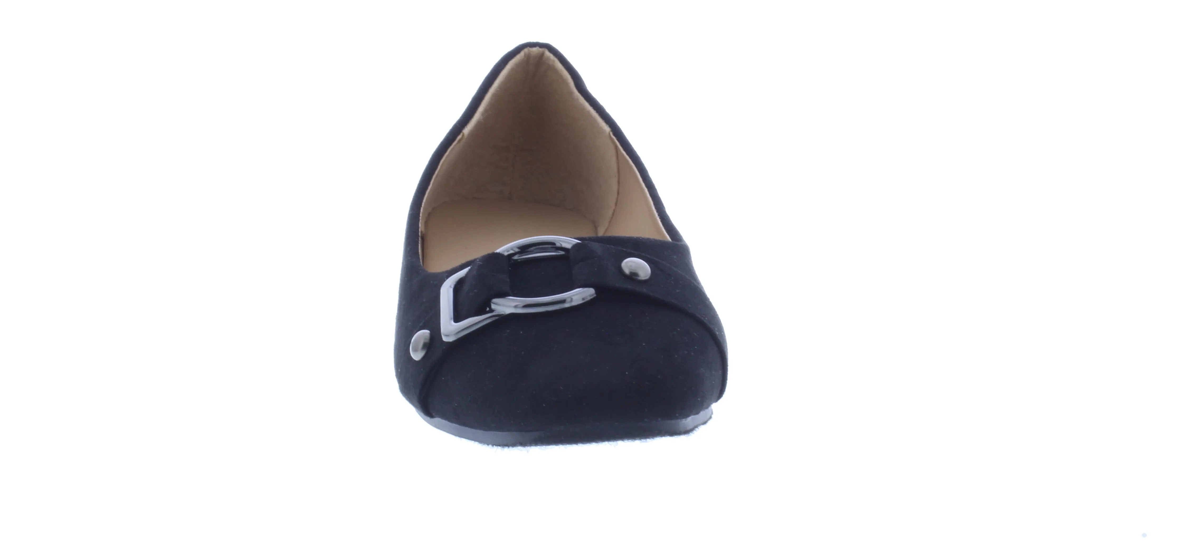 Women Microfiber Ballerina with Buckle