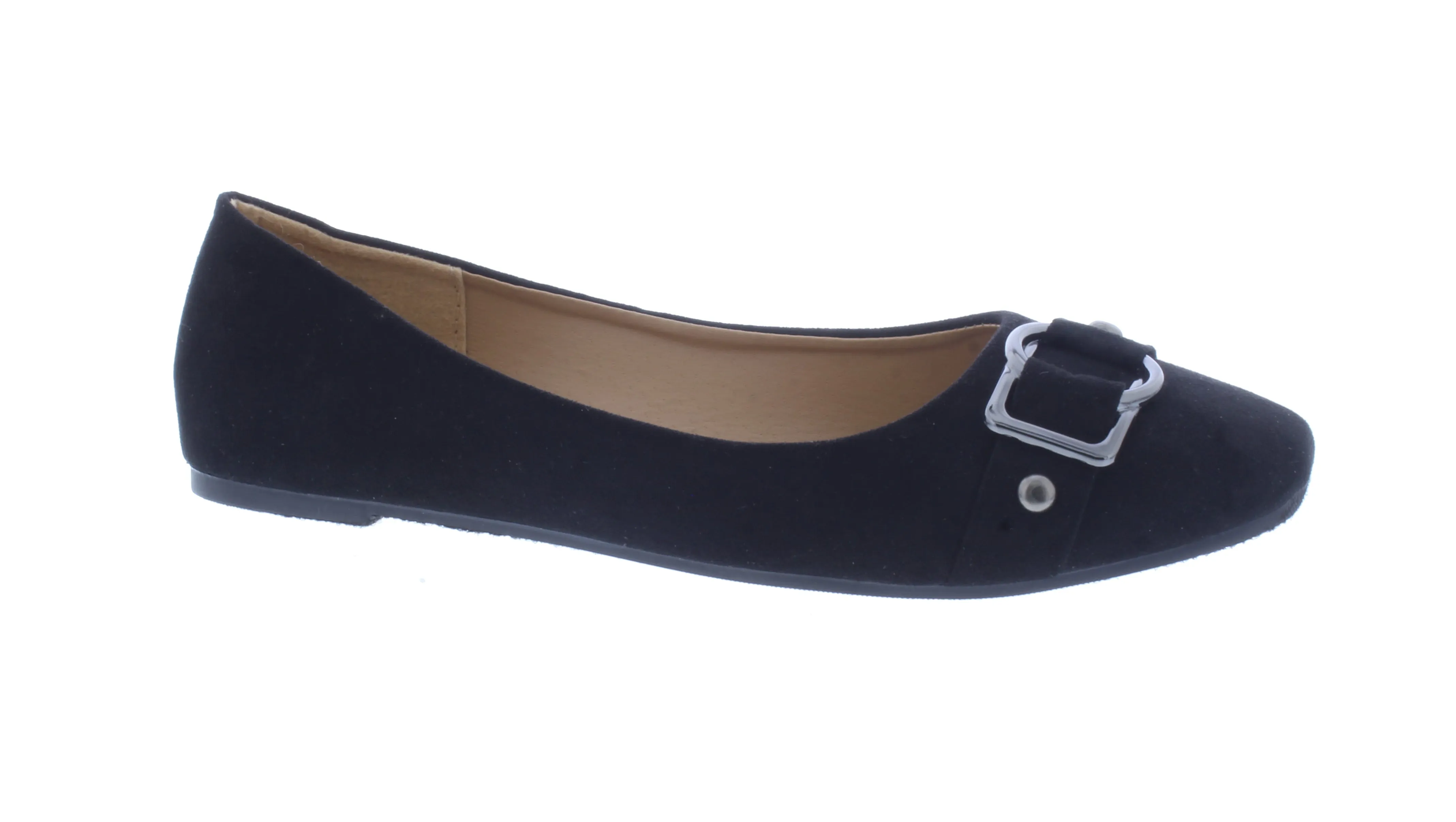 Women Microfiber Ballerina with Buckle