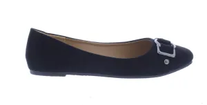 Women Microfiber Ballerina with Buckle