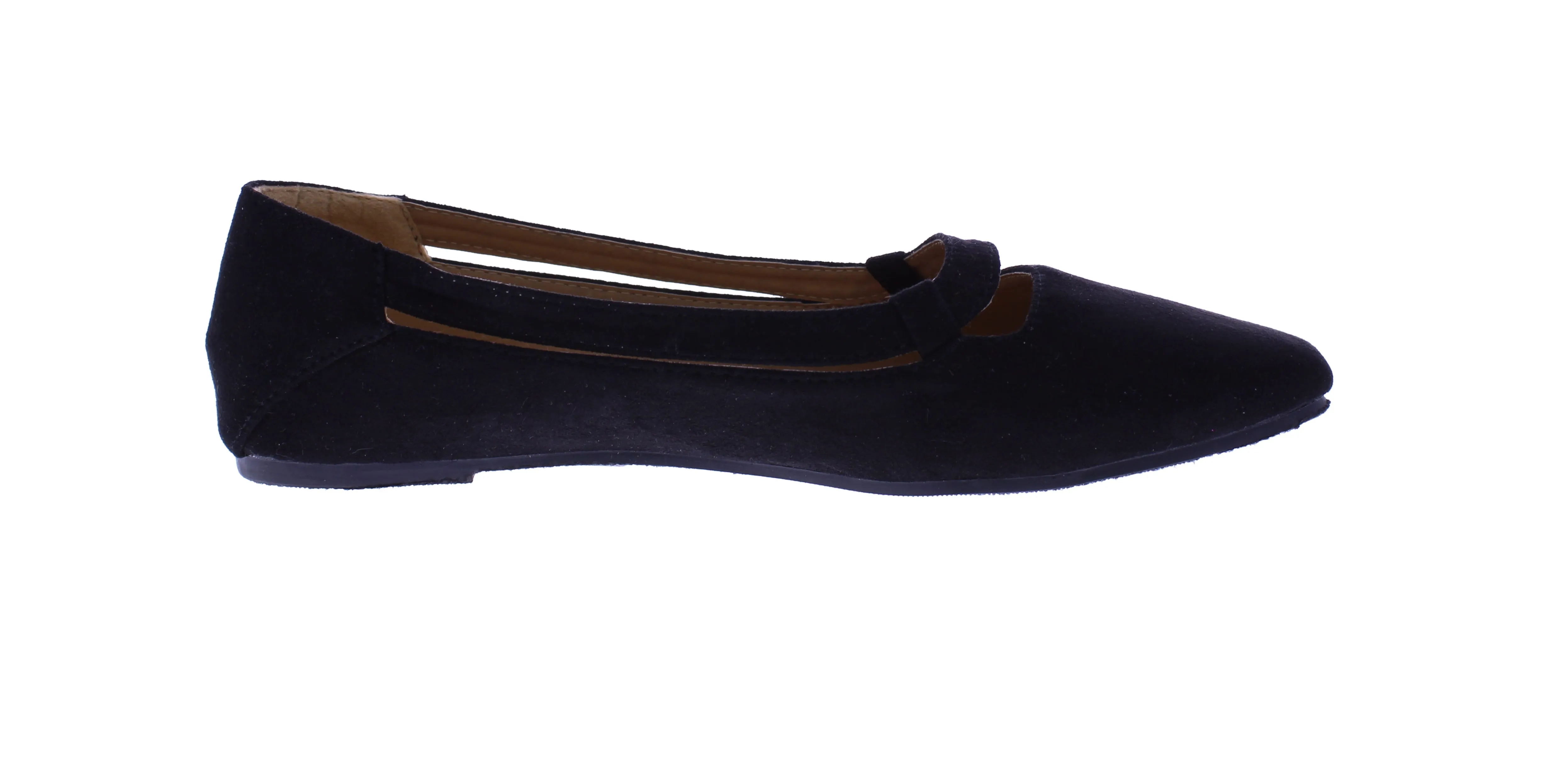 Women Microfiber Flat Tip Ballerina