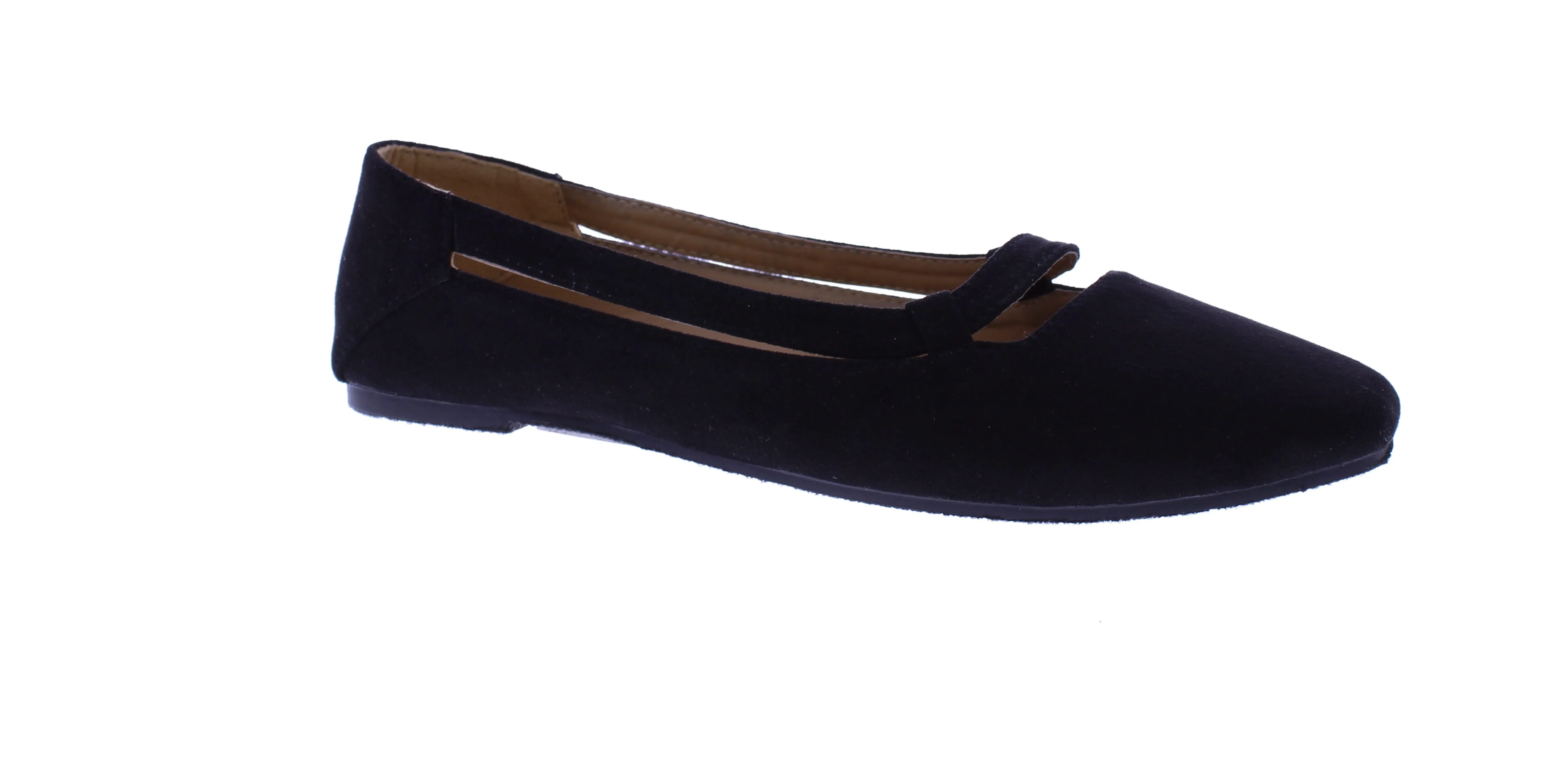 Women Microfiber Flat Tip Ballerina