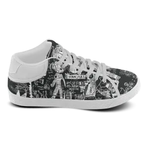 Women's print design sports canvas shoes